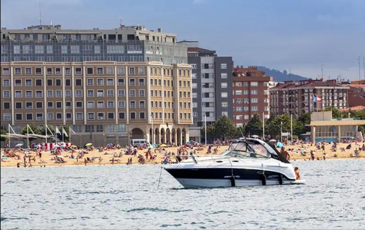 Apto. Vista Playa Poniente Lägenhet Gijón Exteriör bild